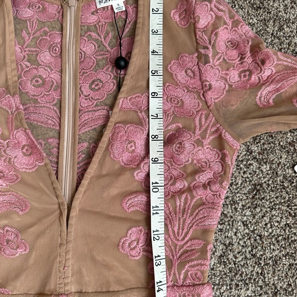 For Love & Lemons Temecula Mini Dress Rose Embroidery (no longer has tags) - Picture 6 of 13